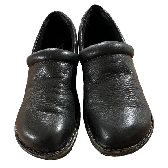 BOC Born Concept Womens Comfort Peggy Slip On Clog Black Leather Size 8.5 B12 - Picture 4 of 7